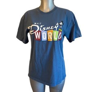 Walt Disney World T Shirt Tee Mickey Mouse Cotton Crew Neck Short Sleeve Medium